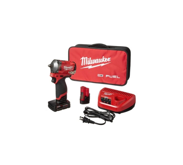 Milwaukee 2554-22 M12 Fuel Stubby 3/8 in. Impact Wrench Kit – Compact High Torque Power